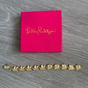 Lilly Pulitzer Gold Elephant Charm Bracelet